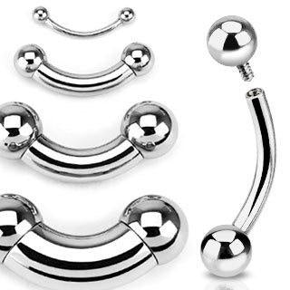 Stainless Curved Barbell - Internally Threaded
