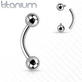 Titanium Curved Barbell - Internally Threaded