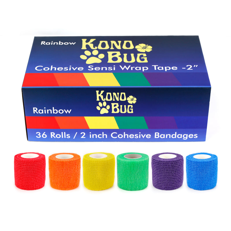 Kono Bug - Cohesive Sensi Wrap - 2'' - 36 ct - Rainbow