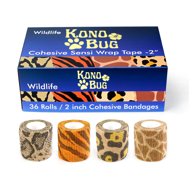 Kono Bug - Cohesive Sensi Wrap - 2'' - 36 ct - Wildlife