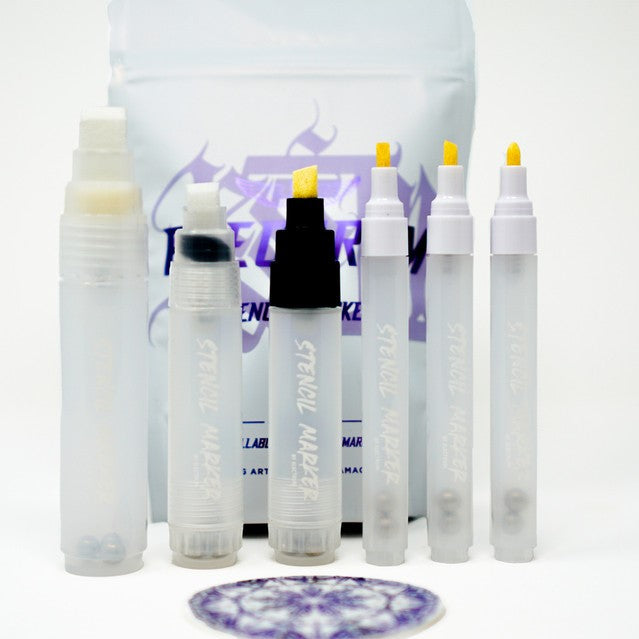 Electrum Refillable Stencil Lettering Markers - PACK OF 6