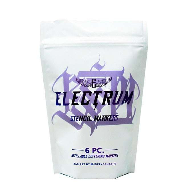Electrum Refillable Stencil Lettering Markers - PACK OF 6