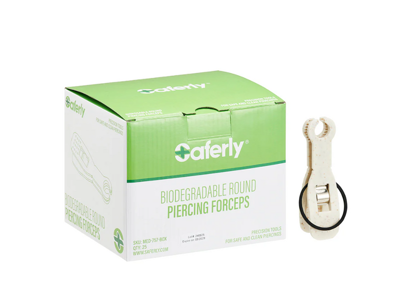 Saferly - Biodegradable Disposable Round Forceps - 25ct