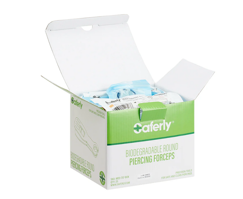 Saferly - Biodegradable Disposable Round Forceps - 25ct