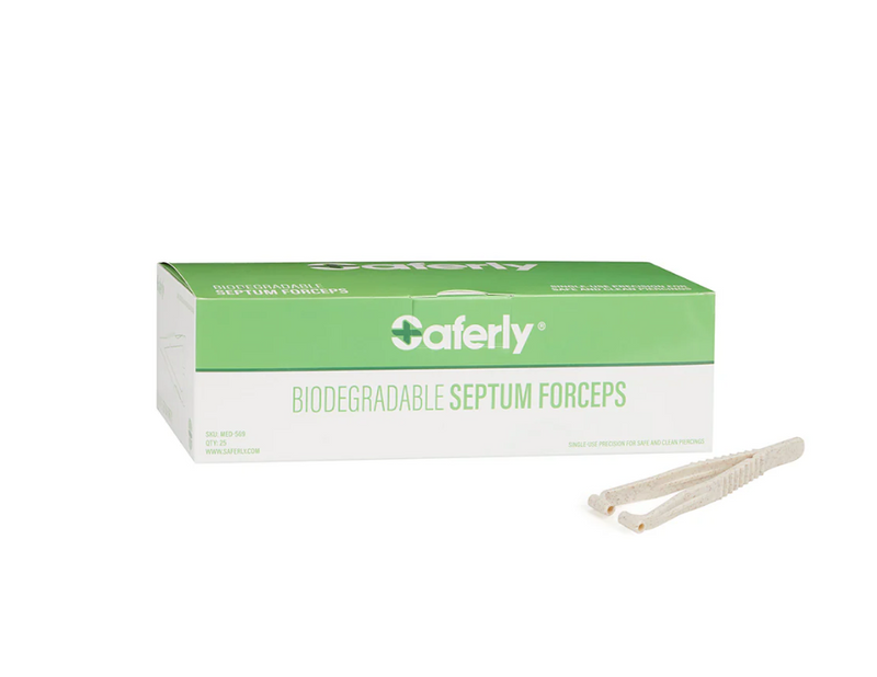 Saferly - Biodegradable Disposable Septum Forceps - 25 ct