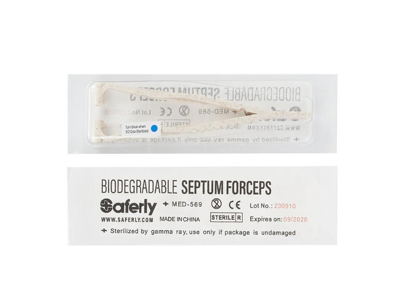 Saferly - Biodegradable Disposable Septum Forceps - 25 ct