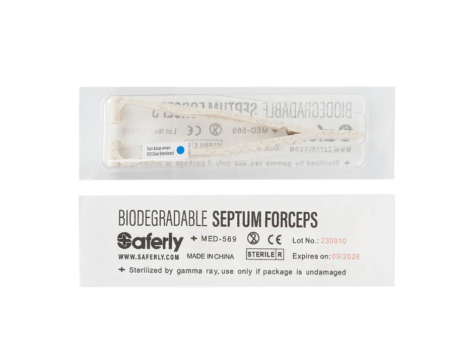 Saferly - Biodegradable Disposable Septum Forceps - 25 ct