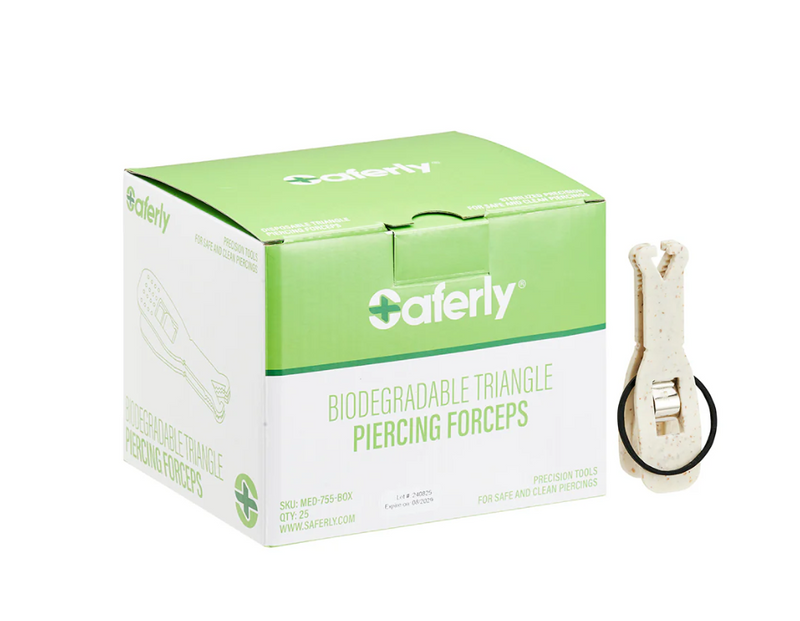 Saferly - Biodegradable Disposable Triangle Forceps - 25 ct