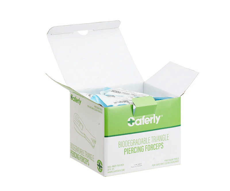 Saferly - Biodegradable Disposable Triangle Forceps - 25 ct