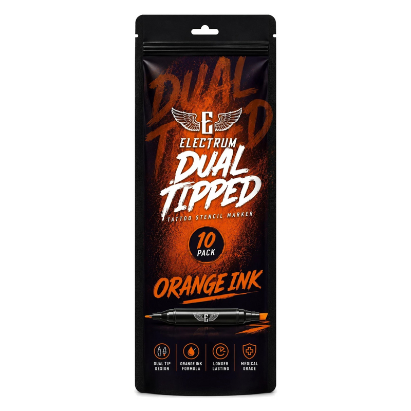 Electrum Dual Tipped Tattoo Stencil Marker - 10 Pack