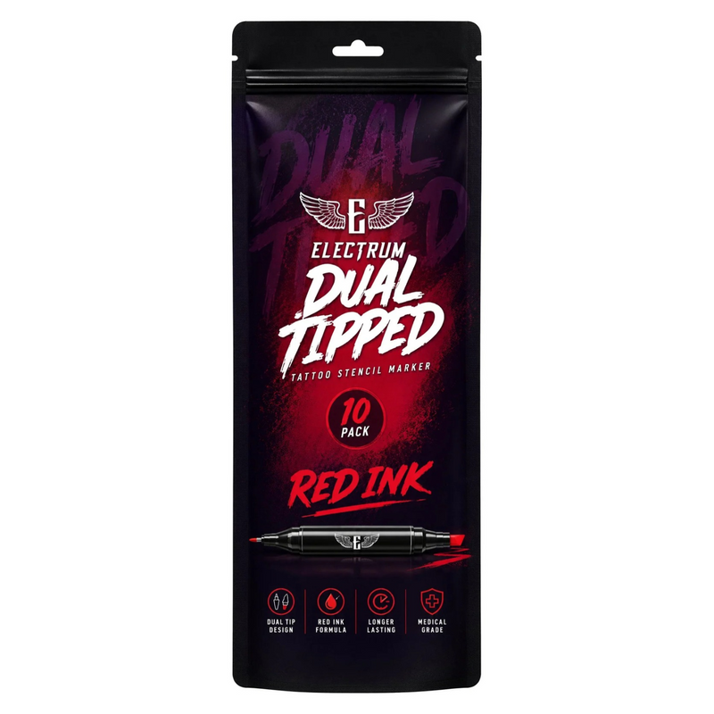 Electrum Dual Tipped Tattoo Stencil Marker - 10 Pack