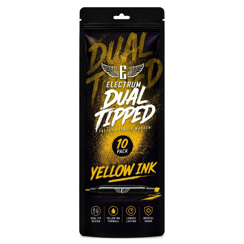 Electrum Dual Tipped Tattoo Stencil Marker - 10 Pack