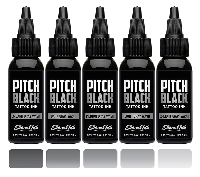 Eternal Ink - Pitch Black Gray Wash Set