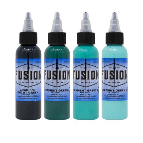 Fusion - Gradient Green with White - 4 Pack
