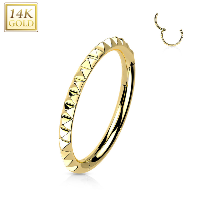 14k Gold Hinged Segment Ring