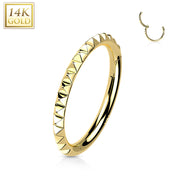 14k Gold Hinged Segment Ring