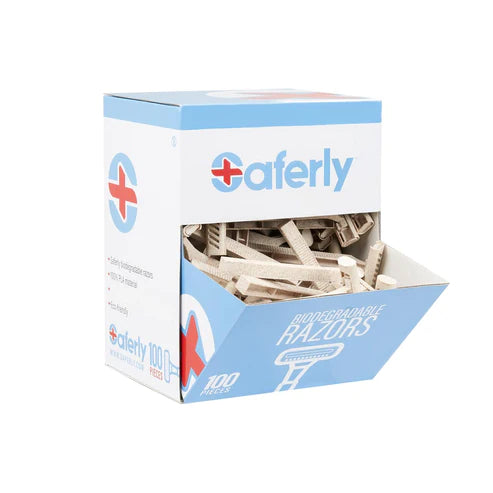 Saferly Biodegradeable Razors - Box of 100