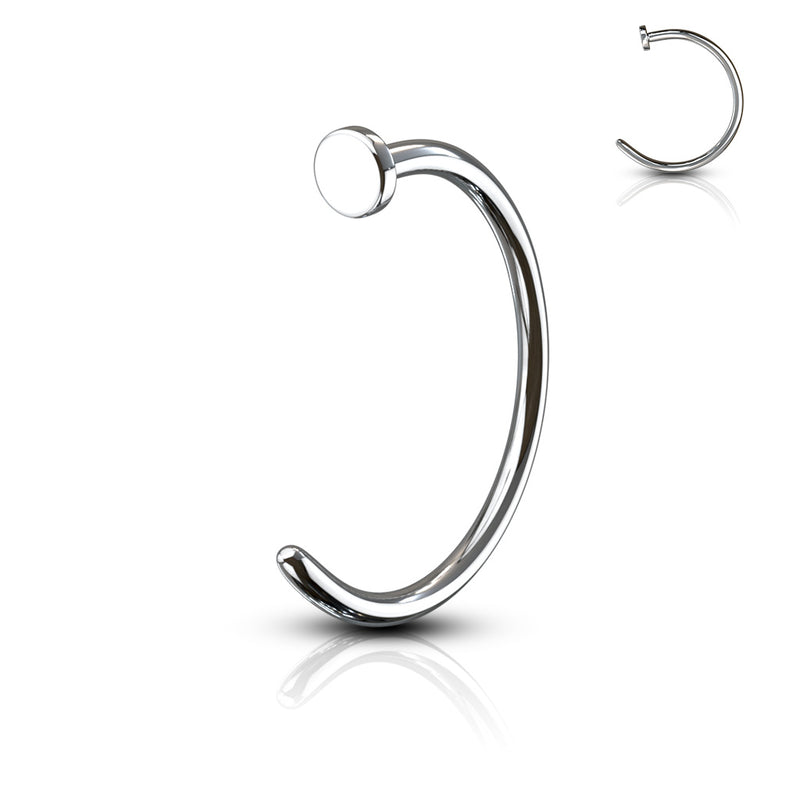 Nose Hoop Ring w/ Disk
