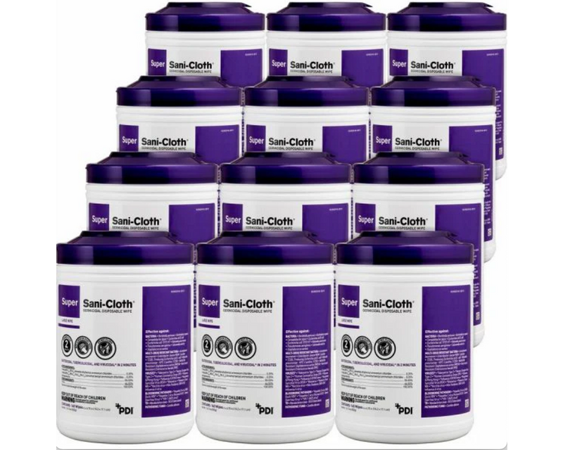 PDI Super Sani-Cloth (Purple Top) - Full Case - 12 ct