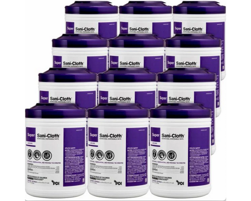 PDI Super Sani-Cloth (Purple Top) - Full Case - 12 ct