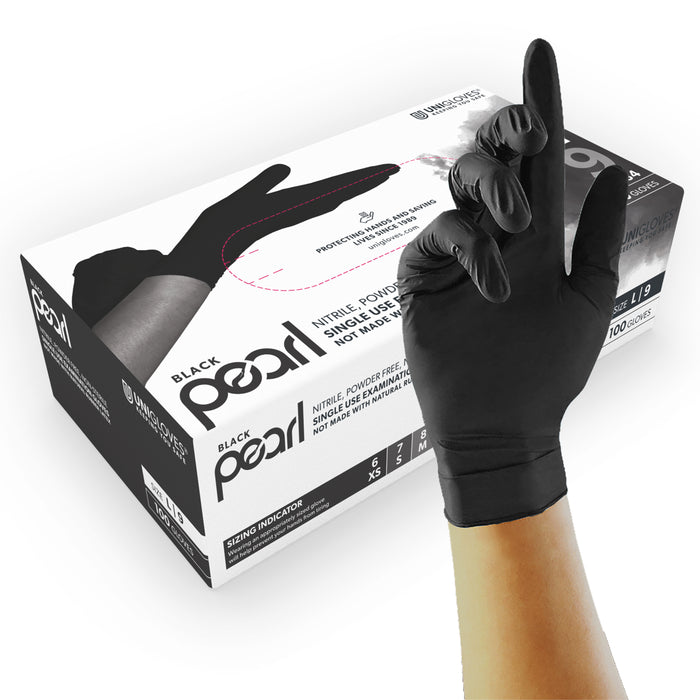 Unigloves Black Pearl Nitrile Gloves