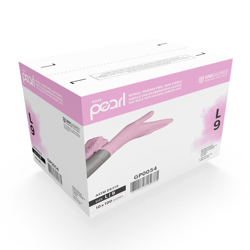 Unigloves Rose Pearl Nitrile Gloves