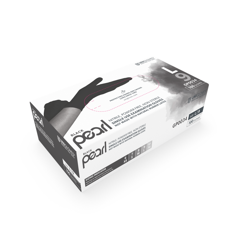 Unigloves Black Pearl Nitrile Gloves