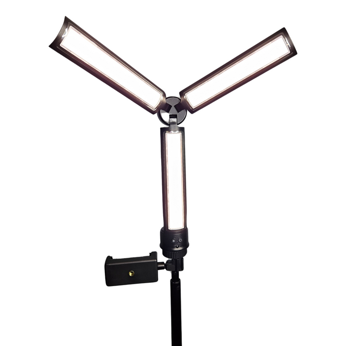 Expandable Tripod with Foldable LED Light