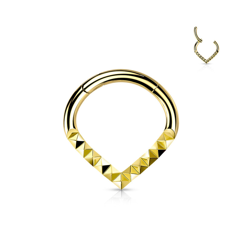 Gold Lined Pyramid Cuts Chevron