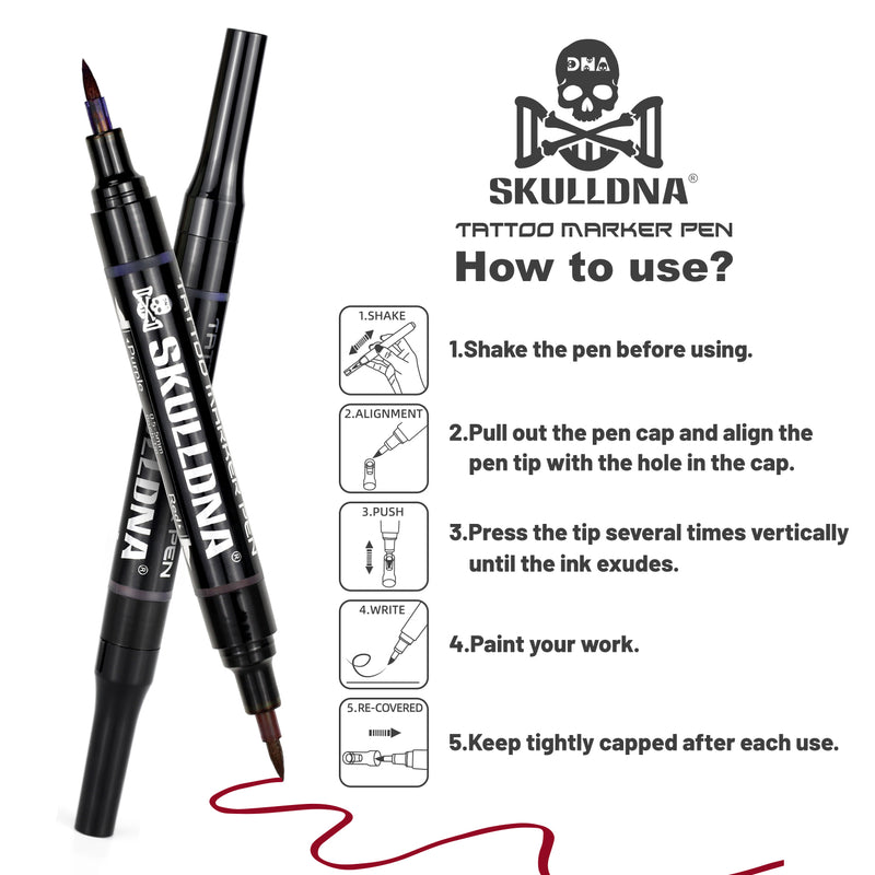 SKULLDNA Double-Headed Marker Pen