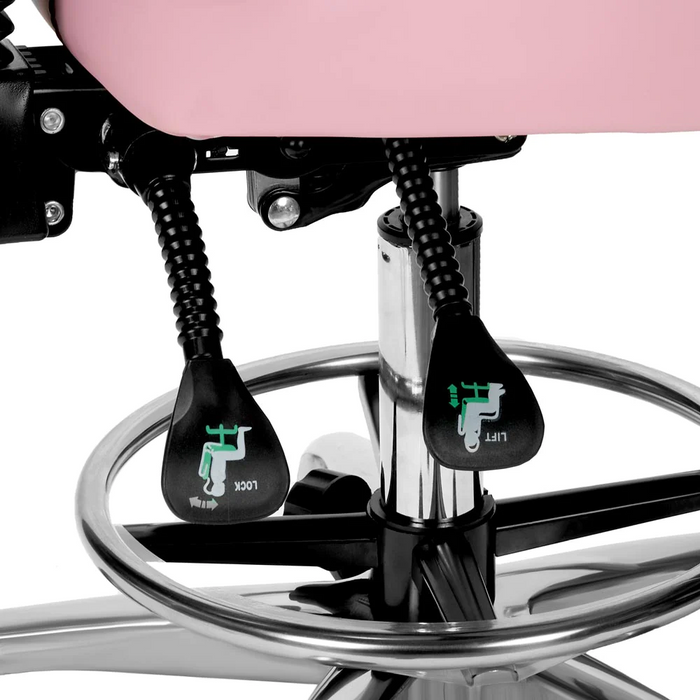 Adjustable Pink Tattoo Artist Chair - 9942