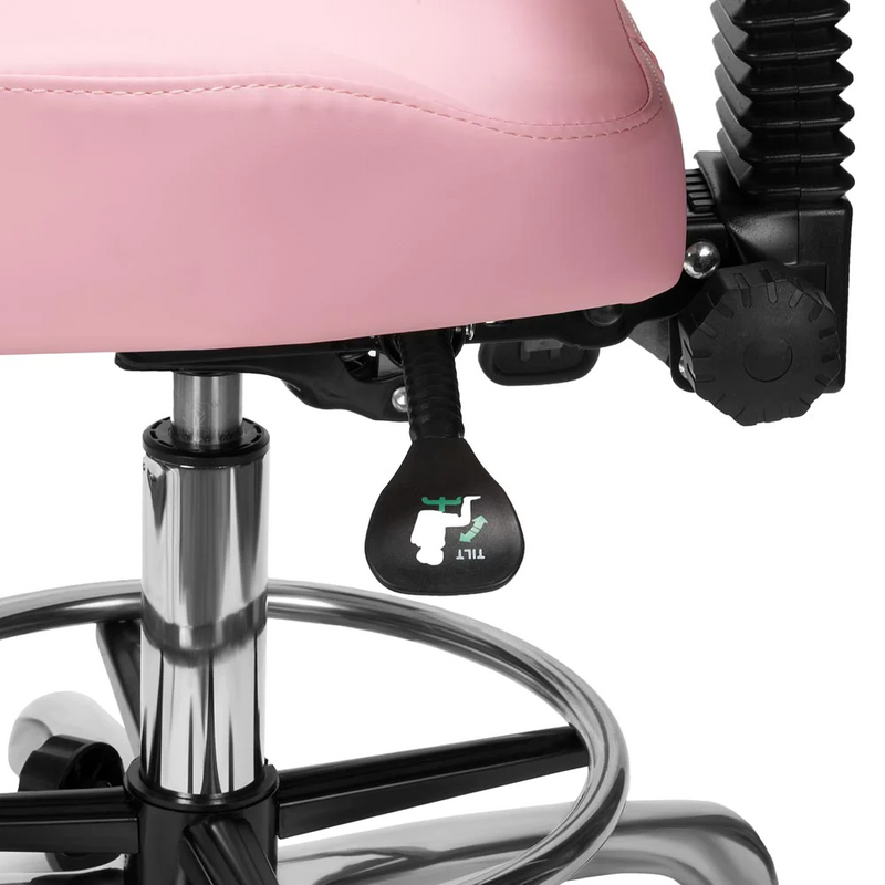 Adjustable Pink Tattoo Artist Chair - 9942