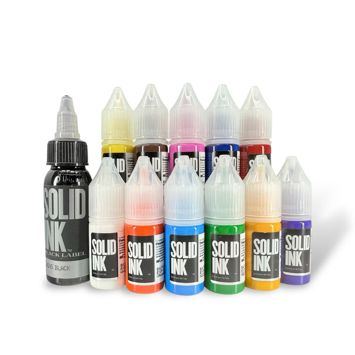 Solid Ink - Mini Travel Set x 12 Anti-Leak Bottles
