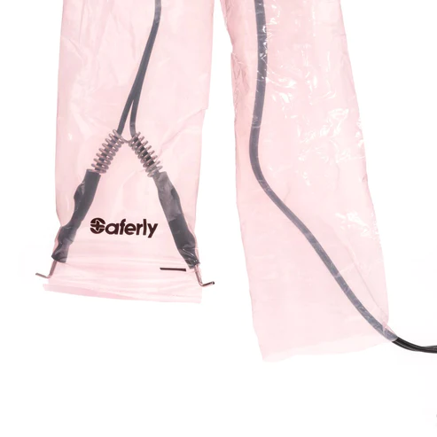 Saferly - Clip Cord Sleeves and Machine Bags  Pink  Box of 200