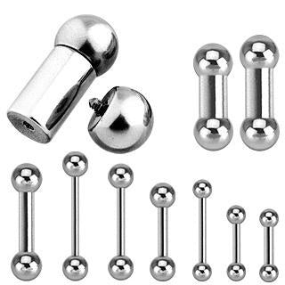 Stainless Steel Barbell - Internally Threaded
