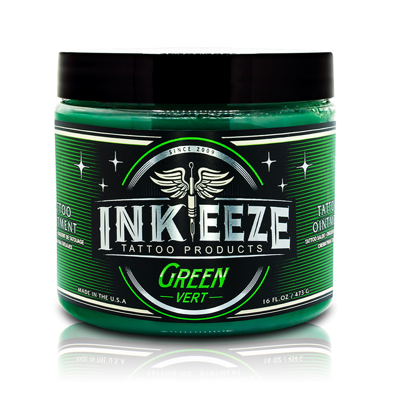 Ink-EEZE Green Tattoo Ointment - 16 oz