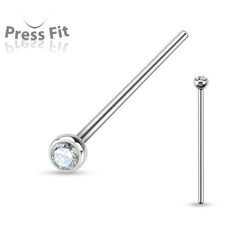 Straight Nostril Screw w/ Jewel