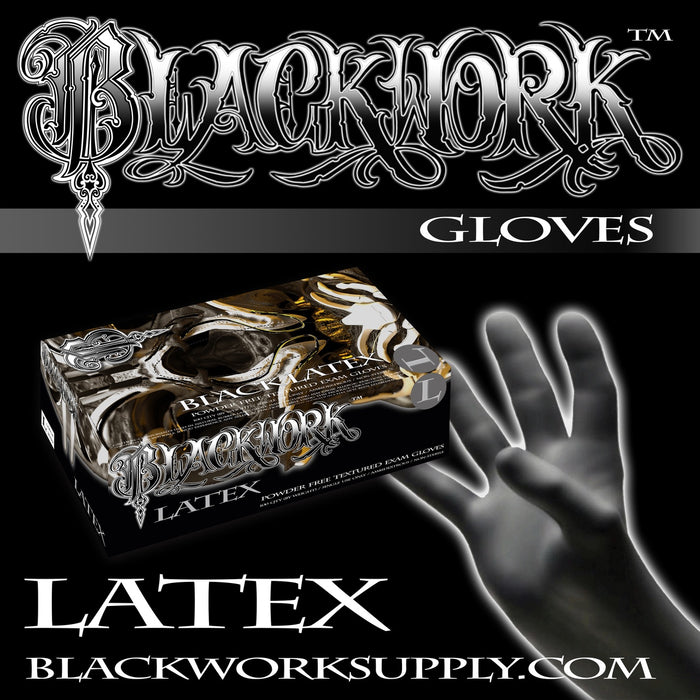 Blackwork Latex Gloves