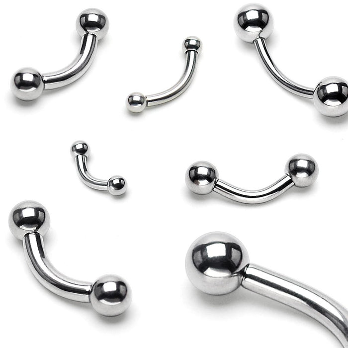 Stainless Curved Barbell - Externally Threaded
